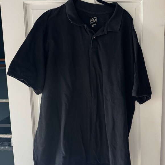 Gap Mens XXXL All Day Pique Polo Shirt Black - Picture 3 of 3